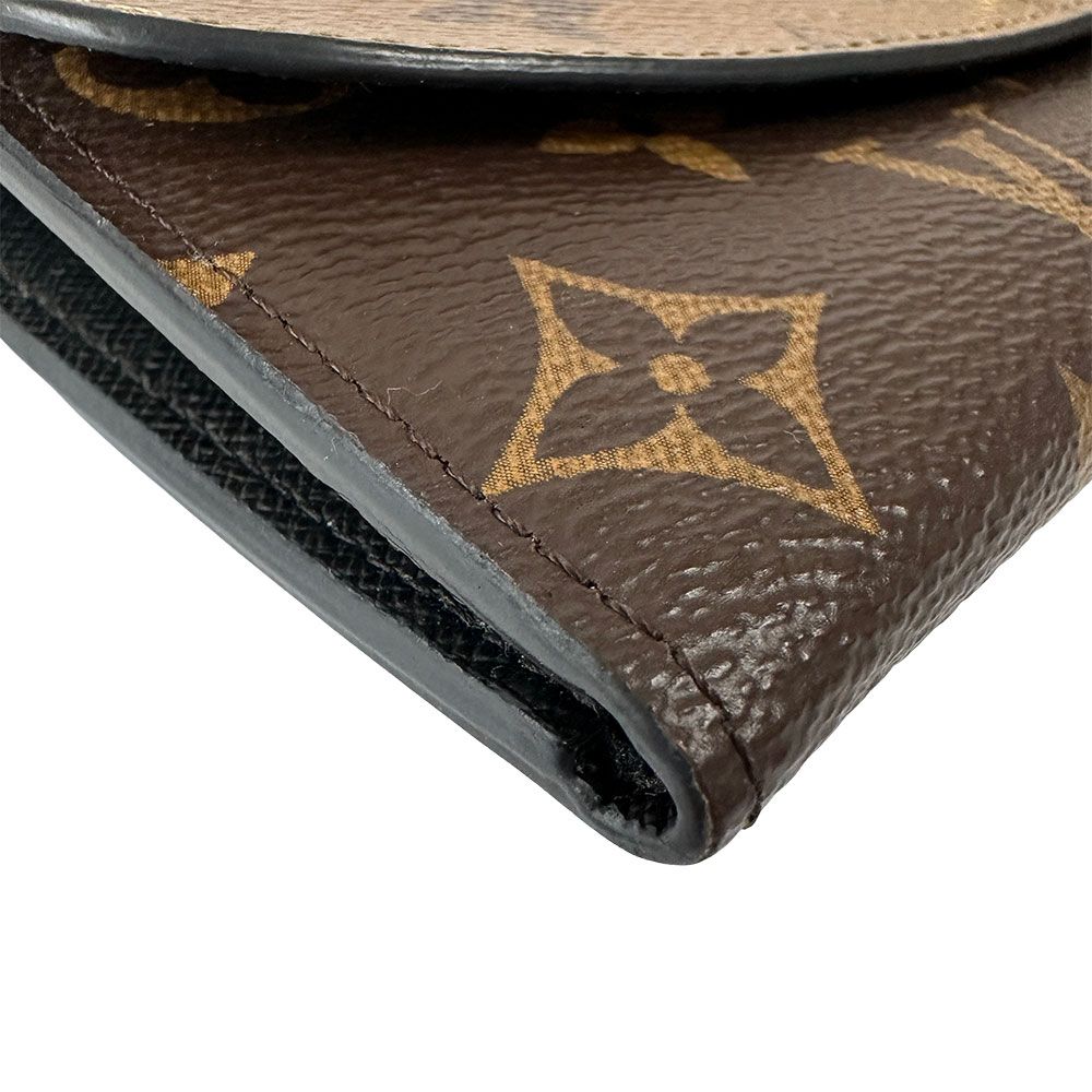 Louis Vuitton Wallet Monogram Reverse Canvas Portefeuille Emily Brown Beige — view 5