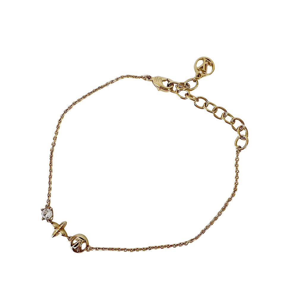 Louis Vuitton Bracelet Metal Rhinestone Petit Gold — view 2