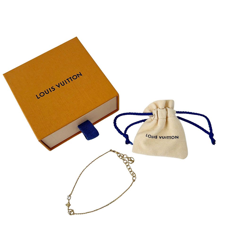 Louis Vuitton Bracelet Metal Rhinestone Petit Gold — view 8