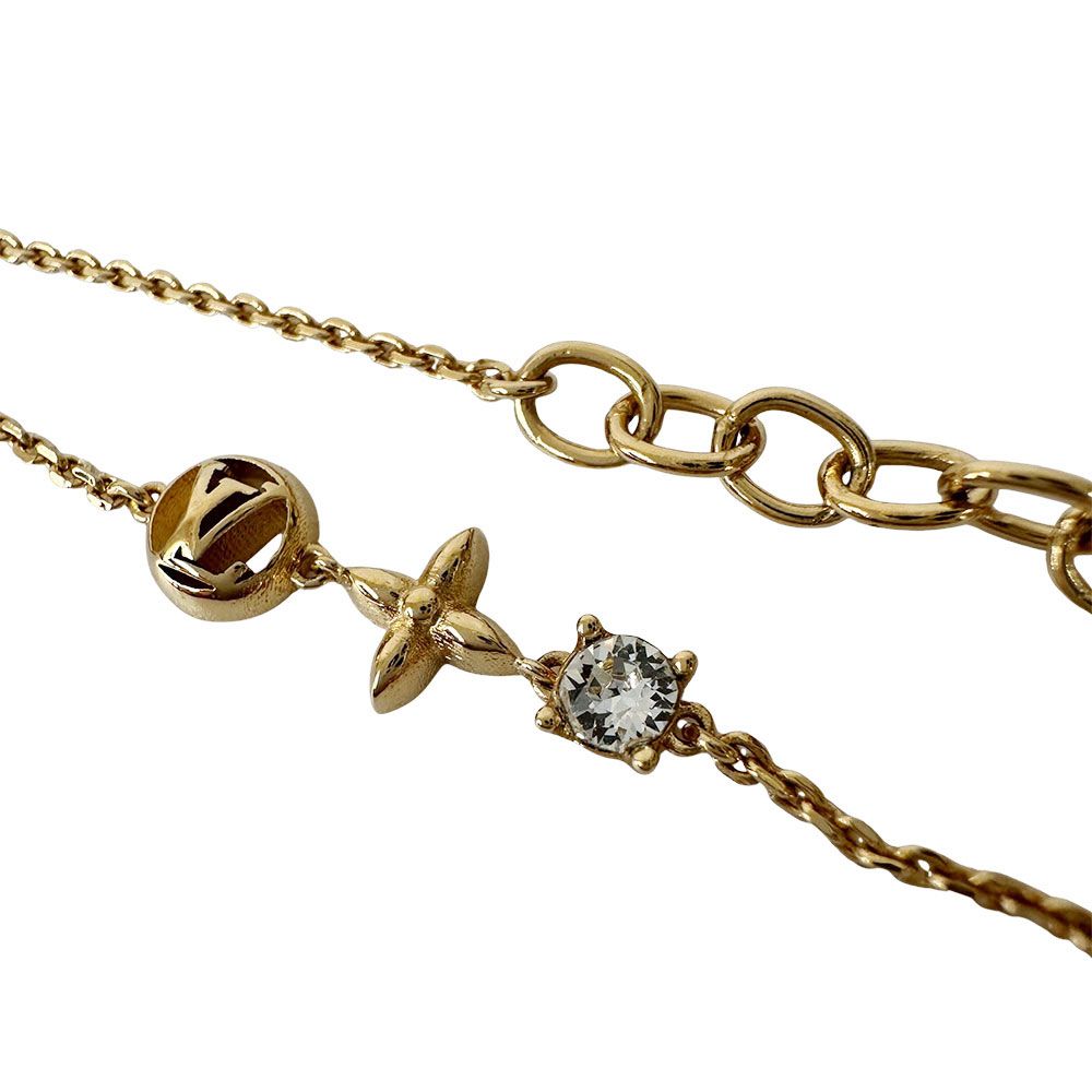 Louis Vuitton Bracelet Metal Rhinestone Petit Gold — view 3