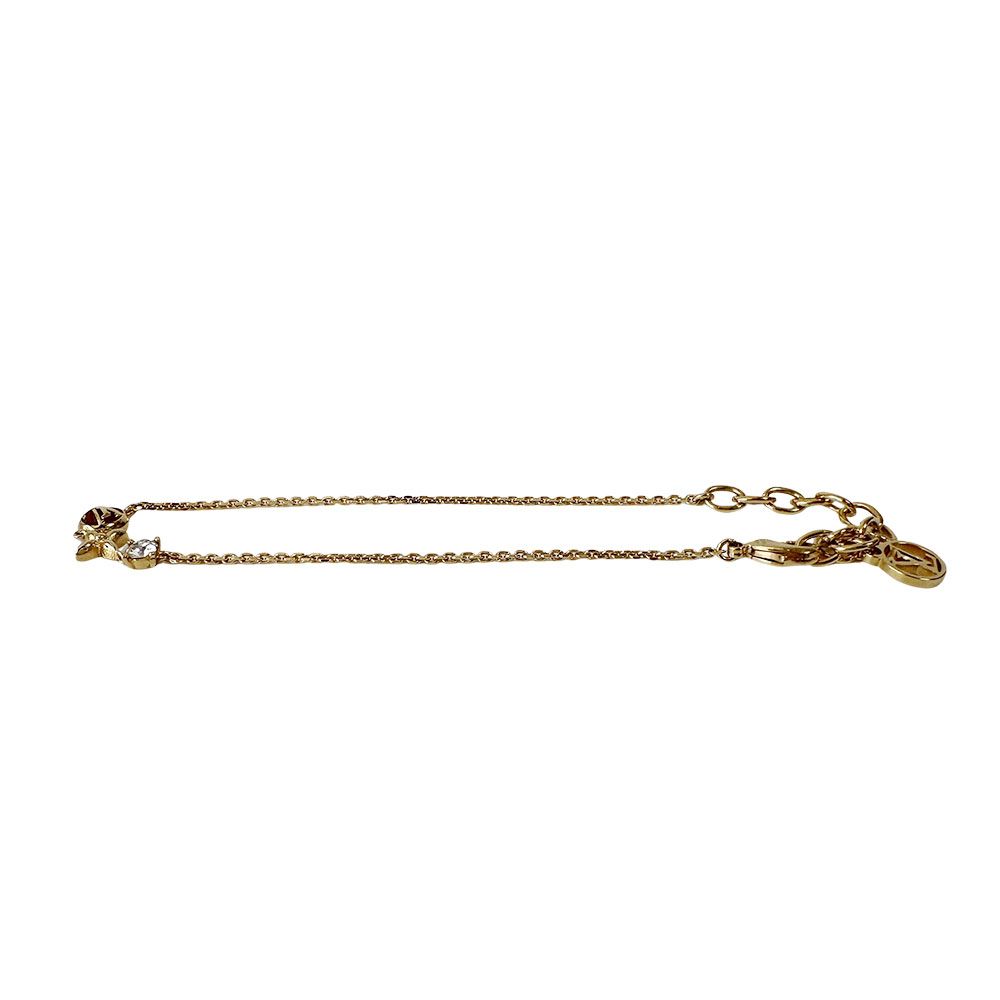 Louis Vuitton Bracelet Metal Rhinestone Petit Gold — view 6