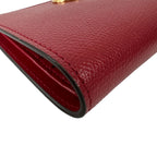Fendi Wallet Efiz Bifold Leather Red Compact Mini — view 4