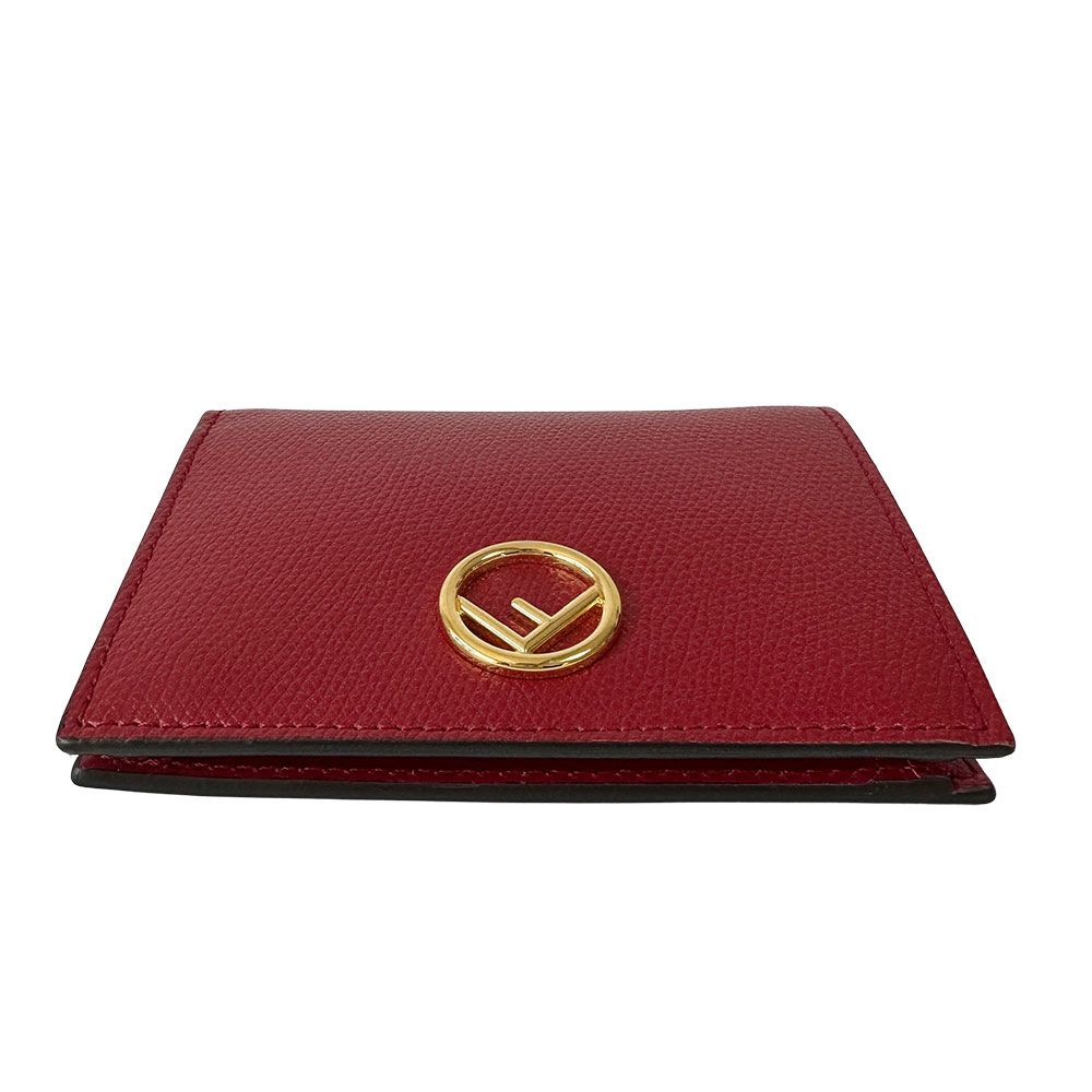 Fendi Wallet Efiz Bifold Leather Red Compact Mini — view 3