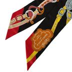 Hermes Scarf Twill Brides de Gala Silk Multicolor Pastel Color Individual Unique — view 3