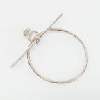Hermes Earrings Loop MM Pair Silver — view 5