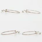 Hermes Earrings Loop MM Pair Silver — view 3