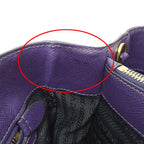 Prada 2-Way Shoulder Bag Galleria Large Saffiano Purple Black Logo Fashionable — view 8