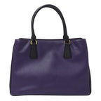 Prada 2-Way Shoulder Bag Galleria Large Saffiano Purple Black Logo Fashionable — view 2