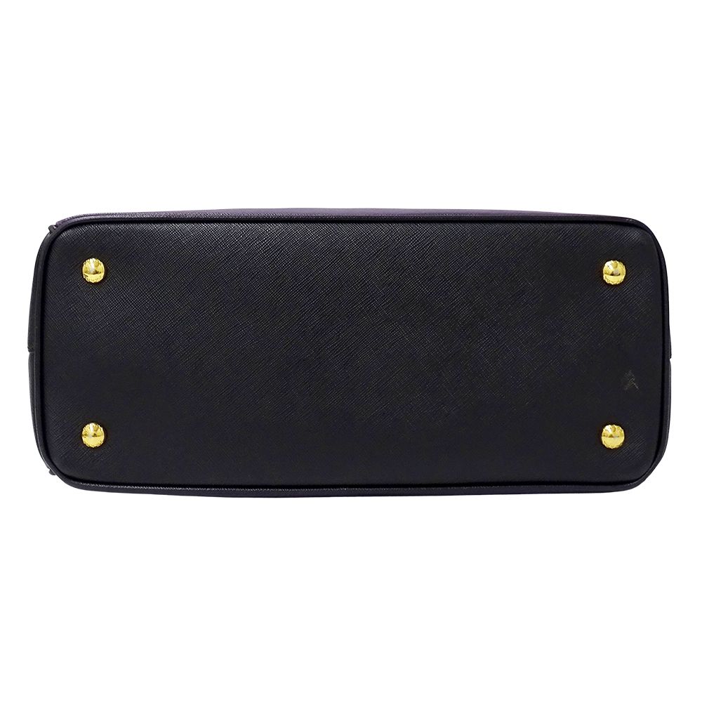 Prada 2-Way Shoulder Bag Galleria Large Saffiano Purple Black Logo Fashionable — view 3