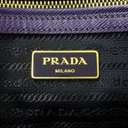 Prada 2-Way Shoulder Bag Galleria Large Saffiano Purple Black Logo Fashionable — view 6