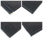 Gucci GG Embossed Black Silver Leather Money Clip Card Case — view 3
