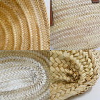 Loewe Basket Natural Tan Raffia Palm Leaf Leather Tote — view 8