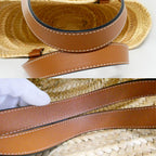Loewe Basket Natural Tan Raffia Palm Leaf Leather Tote — view 6