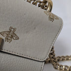 Gucci Leather Bi Star White Padlock Chain Shoulder Bag — view 5