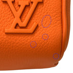 Louis Vuitton 2-Way Shoulder Bag Aerogram Leather Keepall XS Volcano Orange — view 9