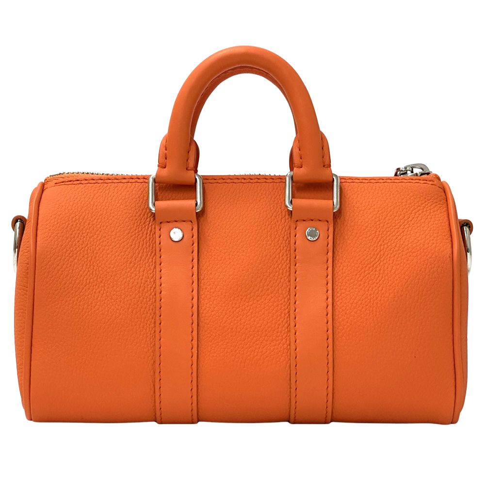 Louis Vuitton 2-Way Shoulder Bag Aerogram Leather Keepall XS Volcano Orange — view 2