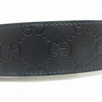 Gucci Interlocking Buckle Reversible Leather Belt Guccissima Black Brown Silver — view 7