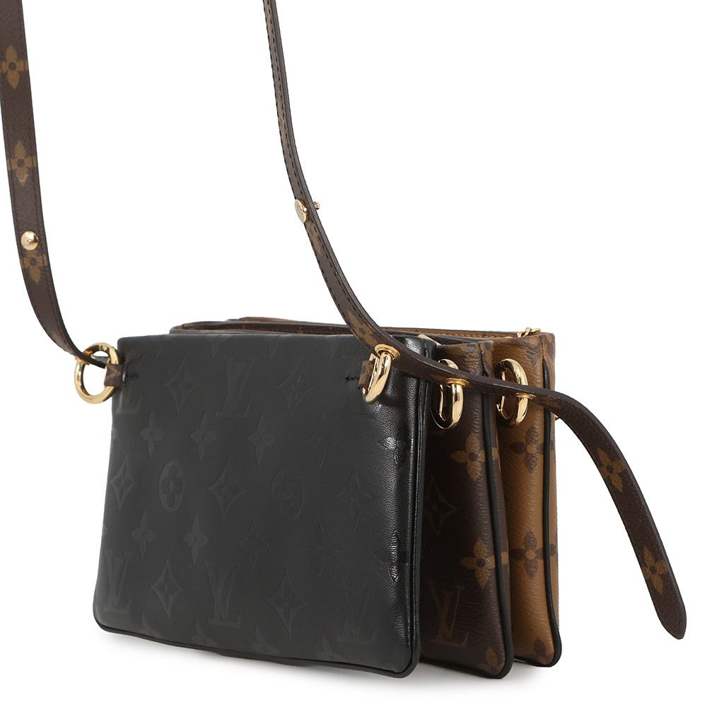 Louis Vuitton Shoulder Bag Monogram Reverse Lambskin Pochette Black — view 2