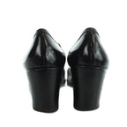 Gucci Loafer Round Toe Chunky Heel Leather Horsebit 100 35.5 Black — view 5
