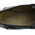 Gucci Loafer Round Toe Chunky Heel Leather Horsebit 100 35.5 Black — view 7