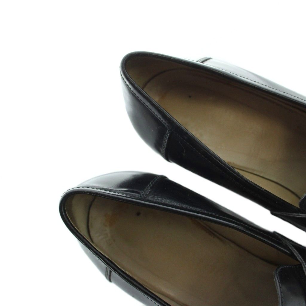 Gucci Loafer Round Toe Chunky Heel Leather Horsebit 100 35.5 Black — view 4