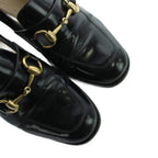 Gucci Loafer Round Toe Chunky Heel Leather Horsebit 100 35.5 Black — view 3