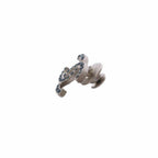 Chanel CC Logo Brooch Rhinestone Blue Silver Color KH — view 2