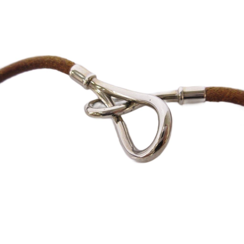 Hermes Jumbo Choker Brown Silver Color KH Bracelet — view 2