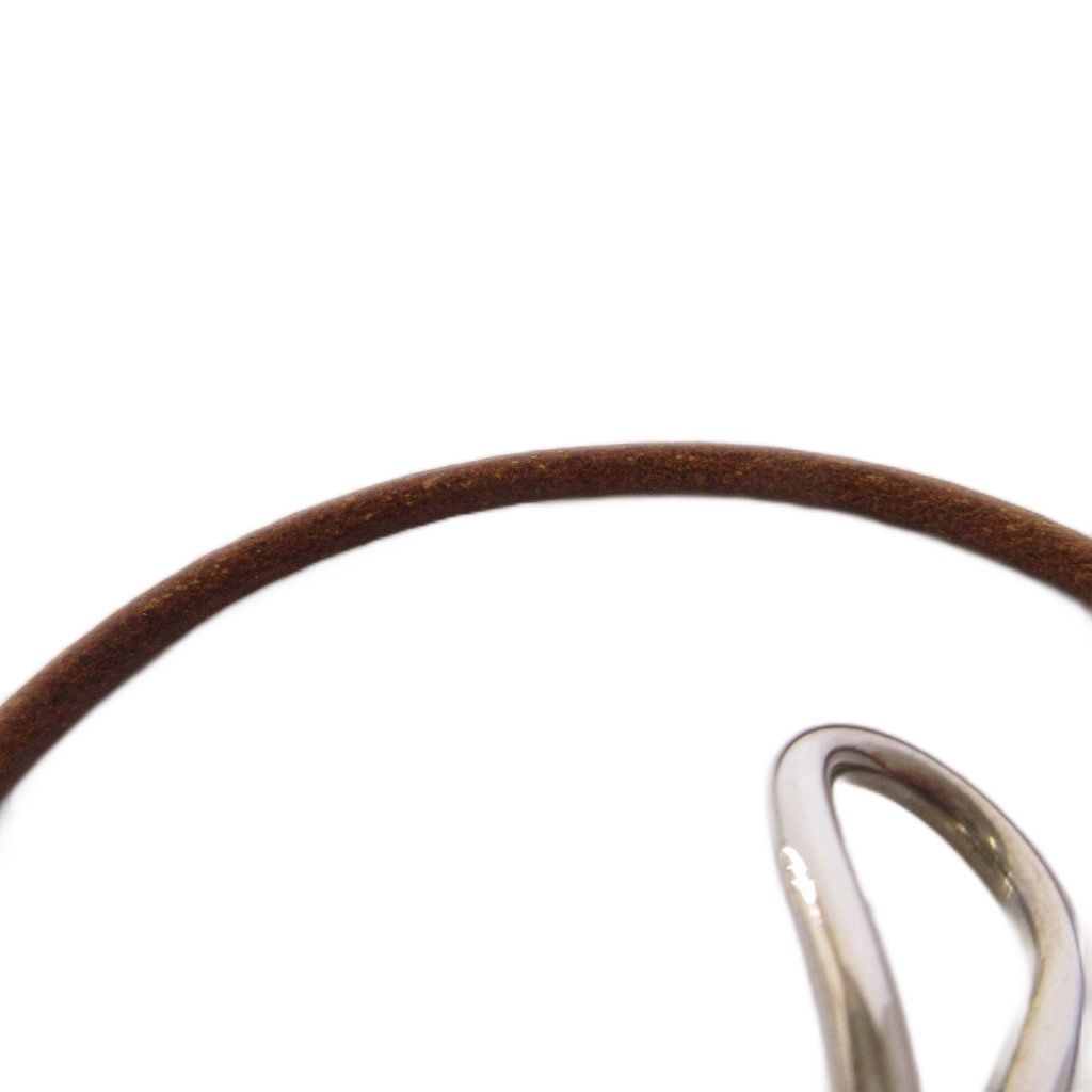 Hermes Jumbo Choker Brown Silver Color KH Bracelet — view 5