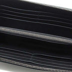 Dior CD Logo Zip Around Wallet Leather Black — view 4