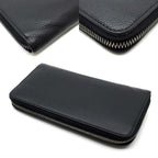 Dior CD Logo Zip Around Wallet Leather Black — view 2