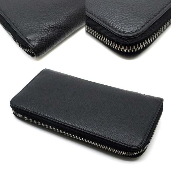 Dior CD Logo Zip Around Wallet Leather Black — view 2
