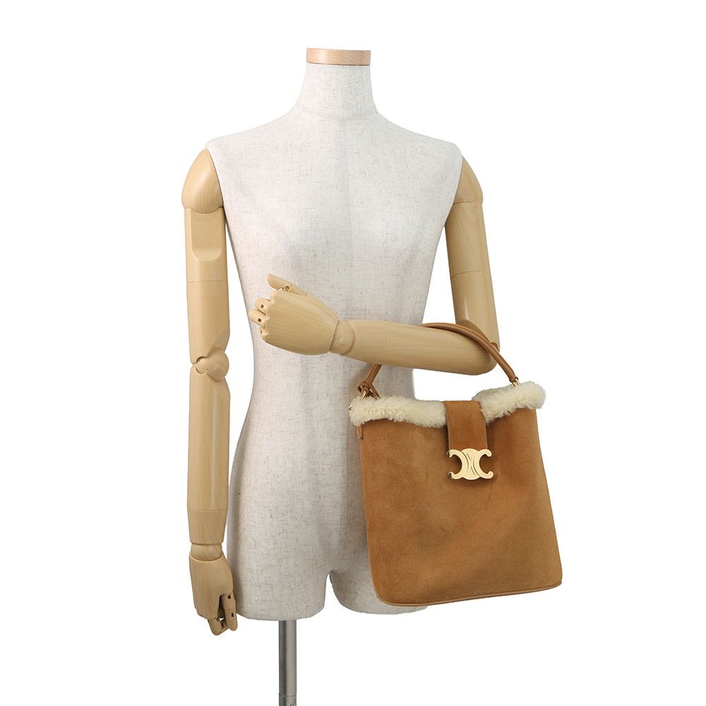 Celine Handbag Louis e Suede Shearling 2-Way — view 4
