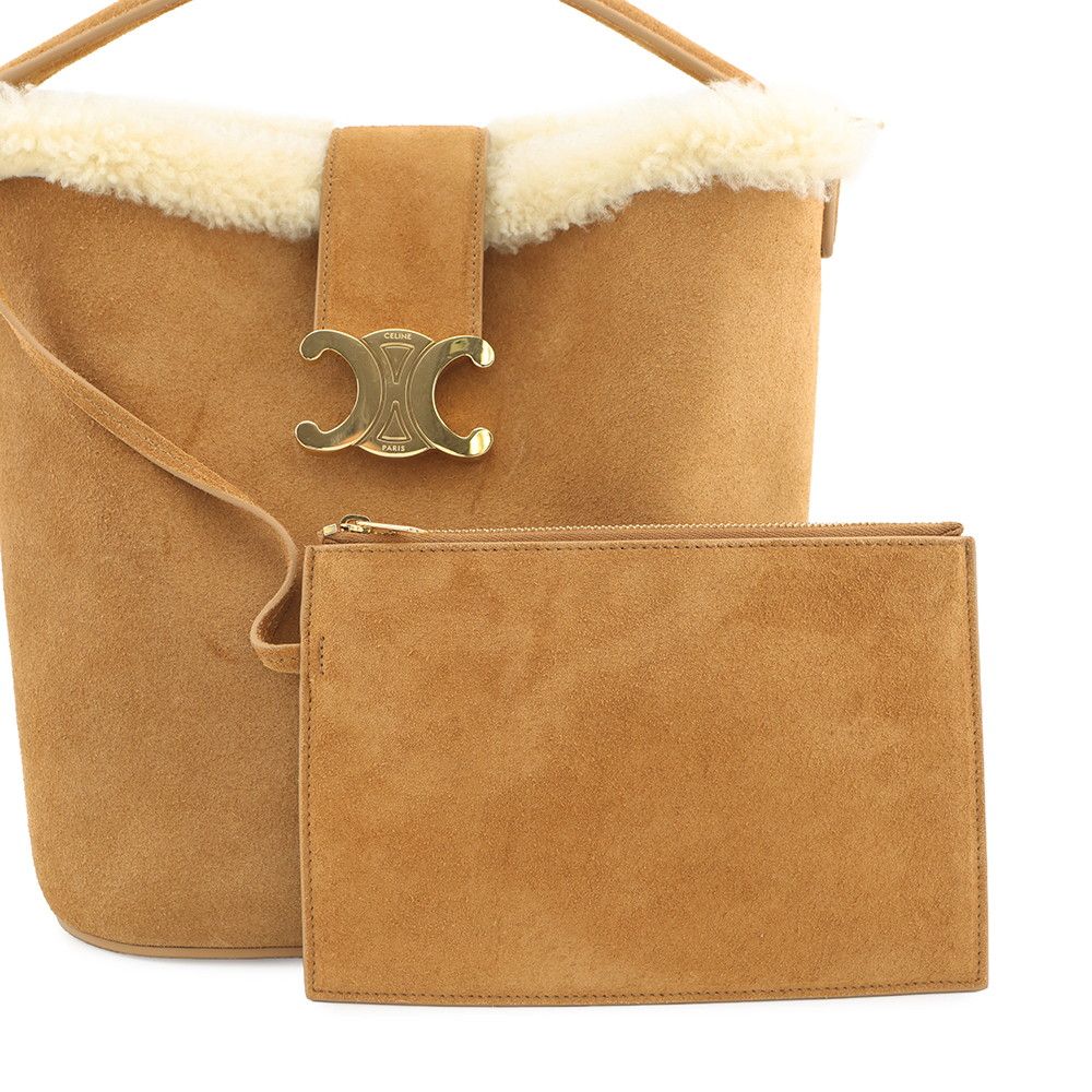 Celine Handbag Louis e Suede Shearling 2-Way — view 7