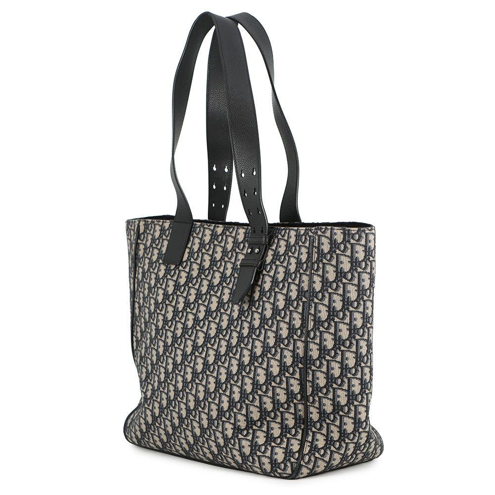 Dior Tote Oblique Saddle Canvas Leather Trotter — view 2