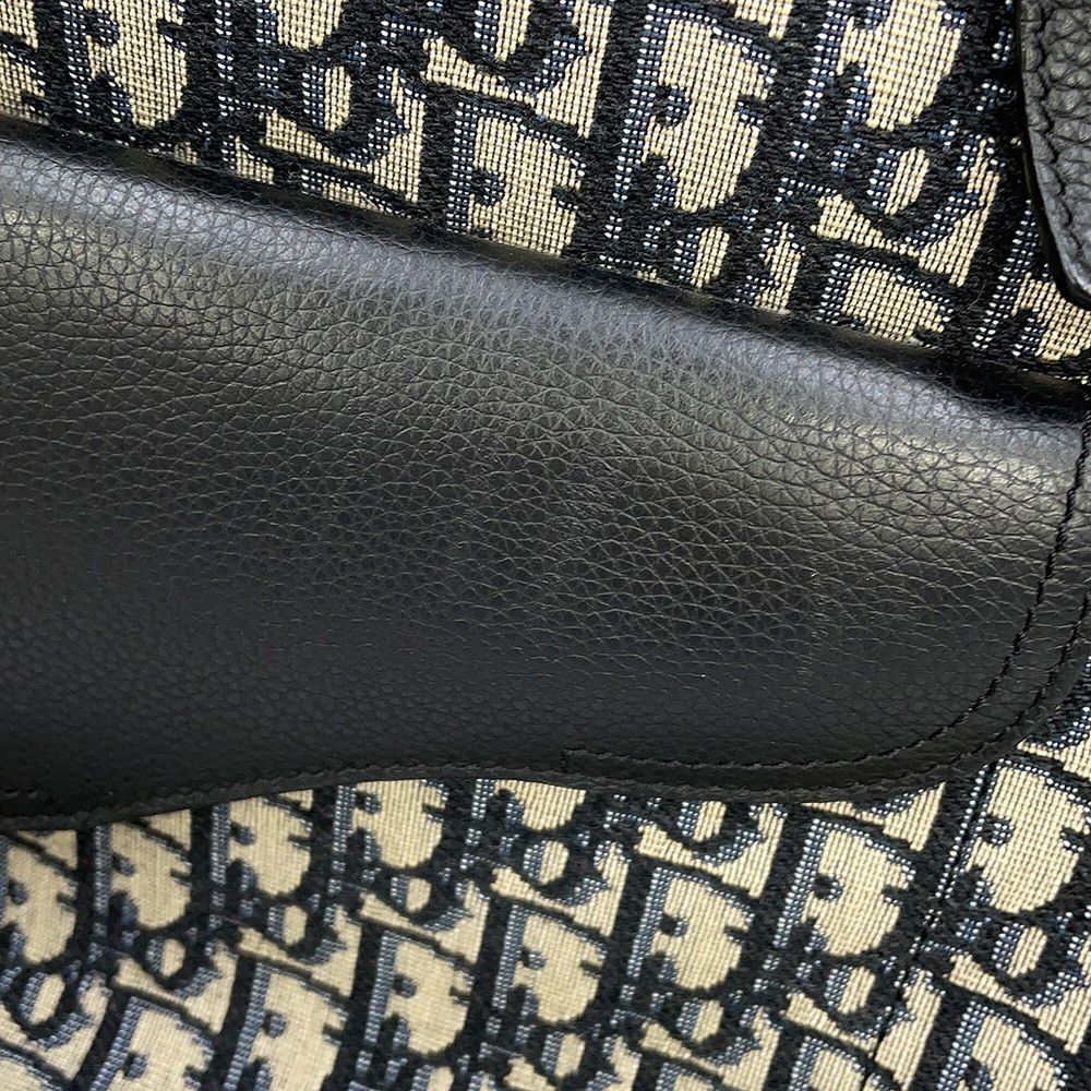 Dior Tote Oblique Saddle Canvas Leather Trotter — view 7