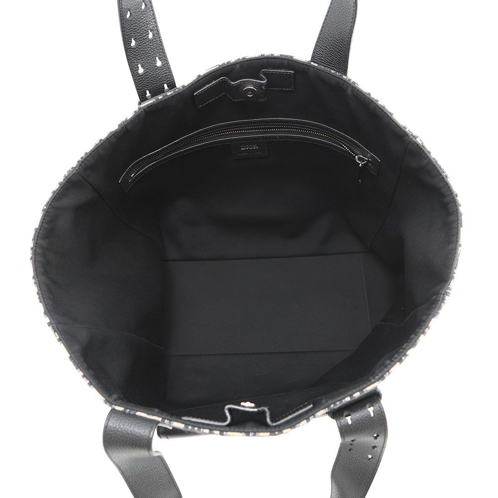 Dior Tote Oblique Saddle Canvas Leather Trotter — view 5