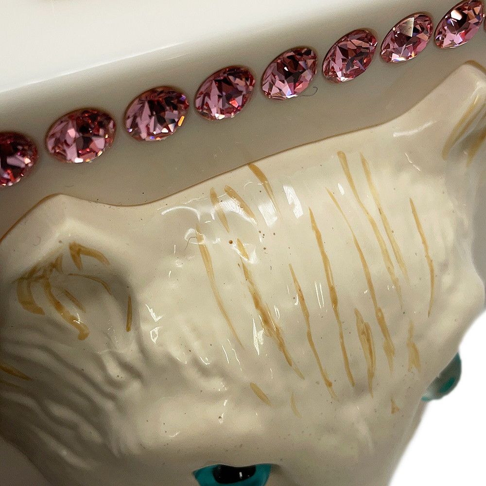 Gucci Shoulder Bag Cat Plastic Rhinestone Faux Pearl White — view 6