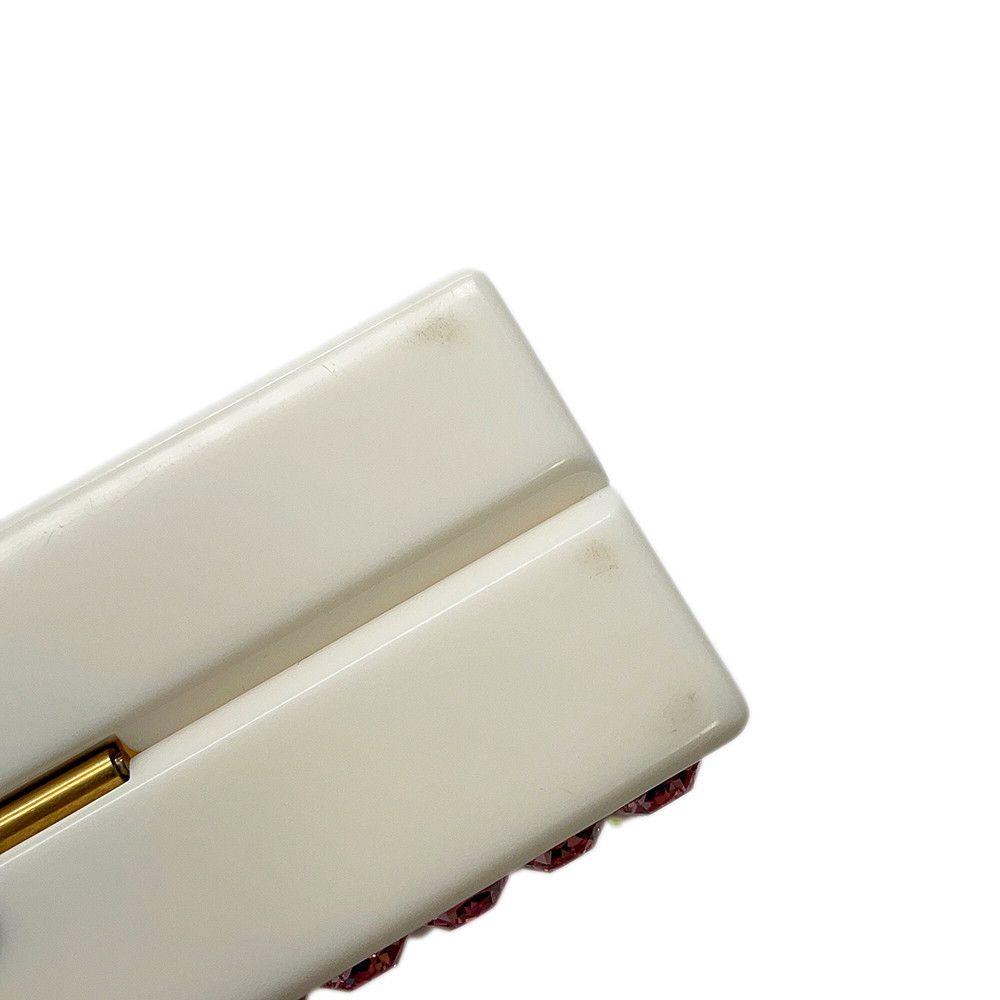 Gucci Shoulder Bag Cat Plastic Rhinestone Faux Pearl White — view 9