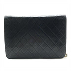 Chanel CC Logo Quilted Push Lock Lambskin Chain Shoulder Bag Navy — view 2