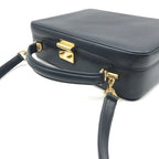 Gucci Vintage Leather 2-Way Hand Shoulder Vanity Navy Purse — view 8