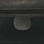 Gucci Vintage Leather 2-Way Hand Shoulder Vanity Navy Purse — view 9