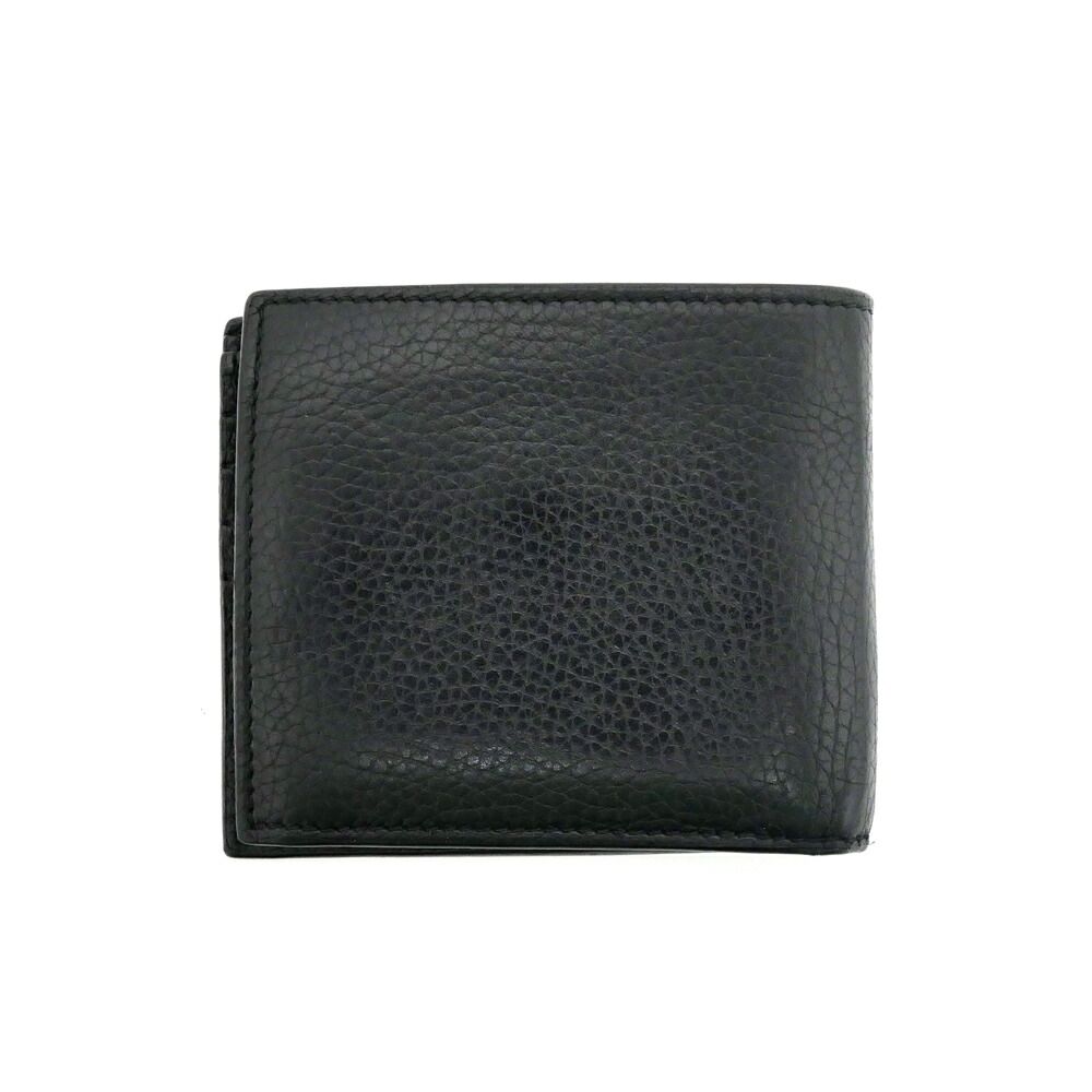 Gucci Bifold Wallet Black Silver Leather — view 2