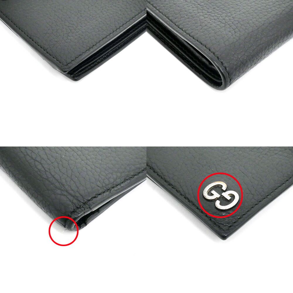 Gucci Bifold Wallet Black Silver Leather — view 5
