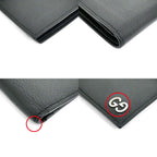 Gucci Bifold Wallet Black Silver Leather — view 5