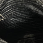 Prada Triangle Logo Shoulder Bag Black — view 9