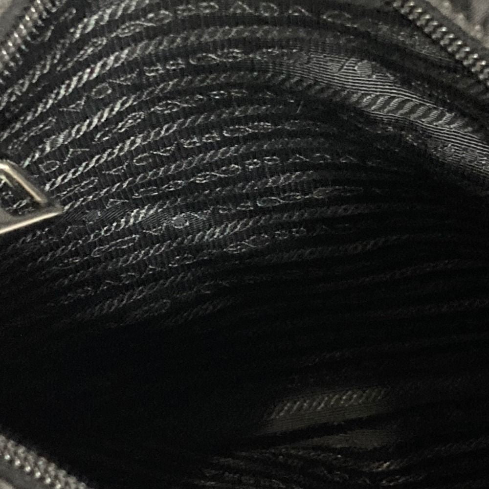 Prada Triangle Logo Shoulder Bag Black — view 9