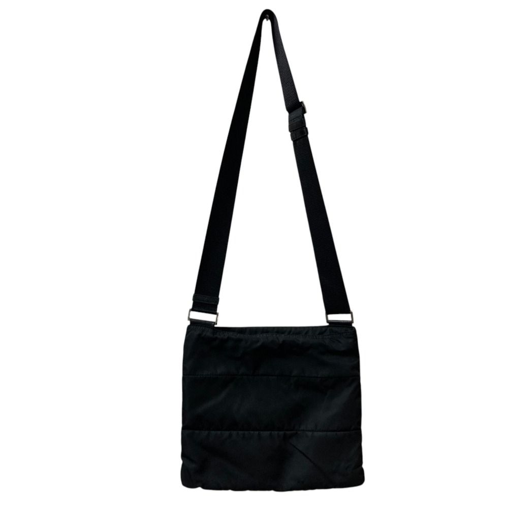 Prada Triangle Logo Shoulder Bag Black — view 8
