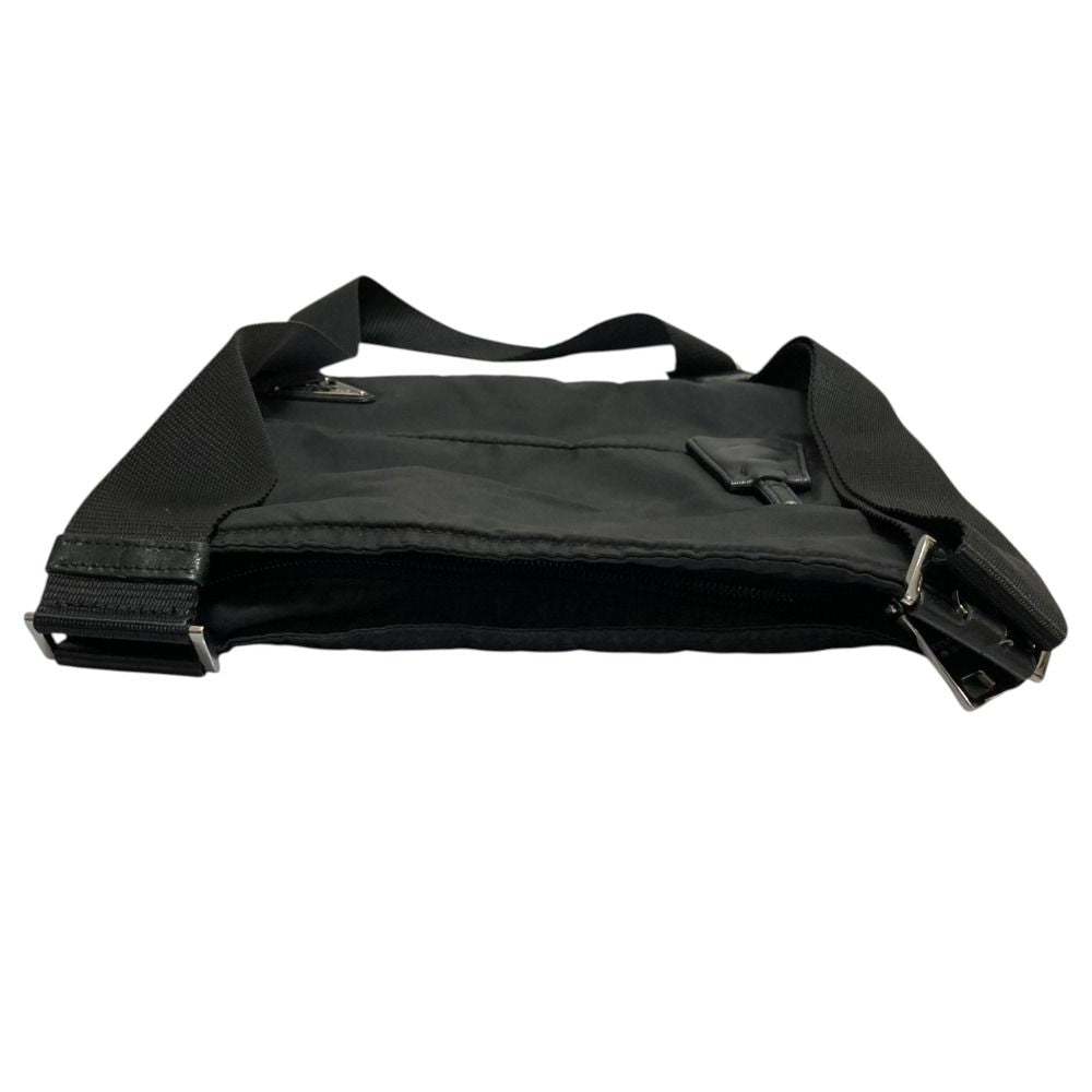 Prada Triangle Logo Shoulder Bag Black — view 6