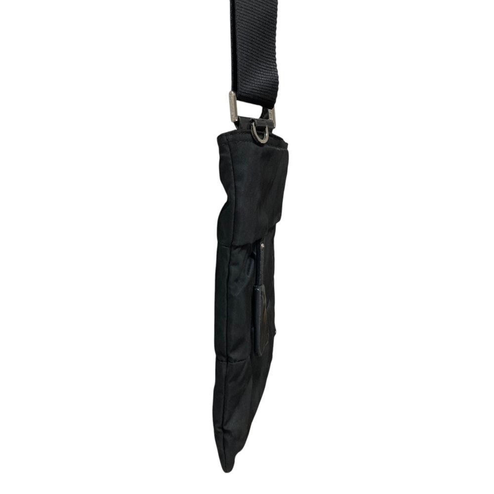 Prada Triangle Logo Shoulder Bag Black — view 2